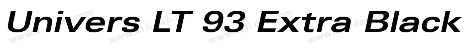 Univers LT 93 Extra Black Extended Oblique字体转换
